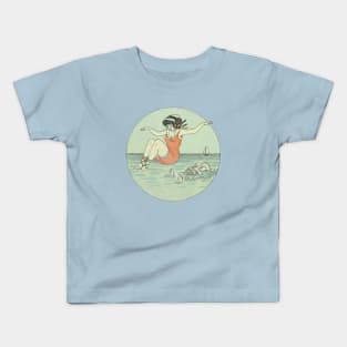 Vintage Beach Scene Kids T-Shirt